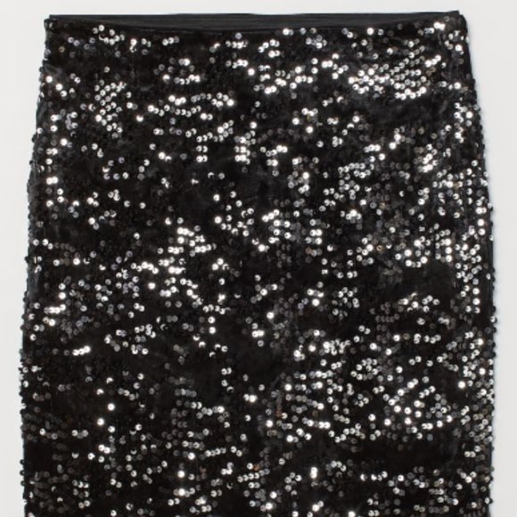 H&M Short Sequined Skirt - Picture 1 of 4